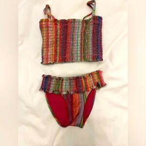 PilyQ Rainbow Metallic swimsuit